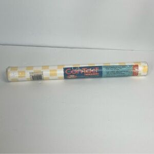 vintage contact brand decorative covering 30 foot roll yellow checkered